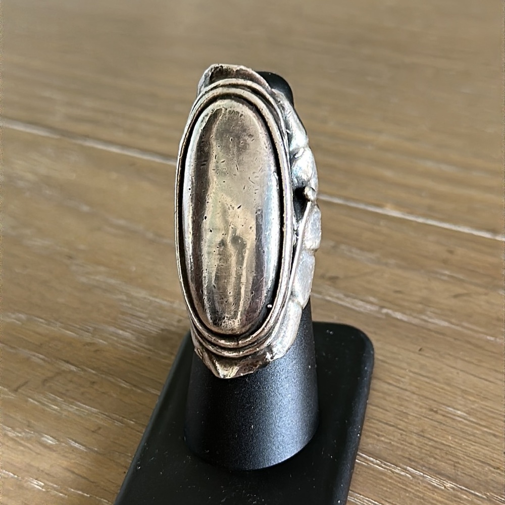 Original Pamela Love XL mood ring SOLID sterling silver RARE art nouveau 5.5 - Picture 3 of 14
